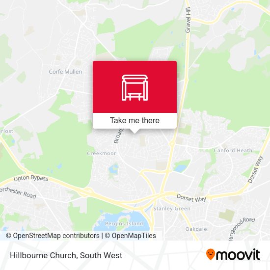 Hillbourne Church map