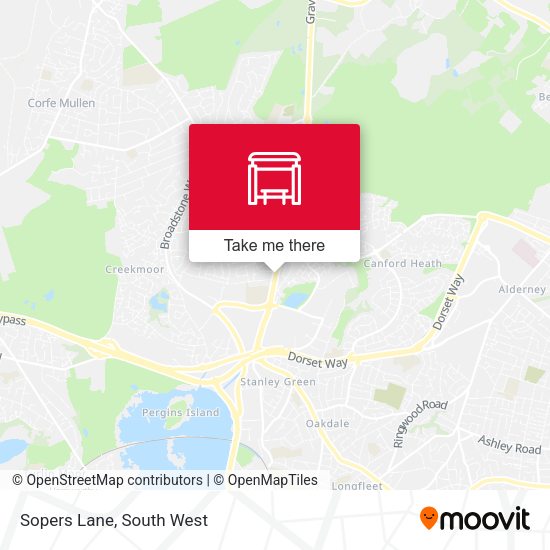 Sopers Lane map