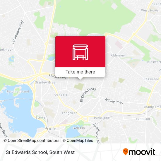 St Edwards School map