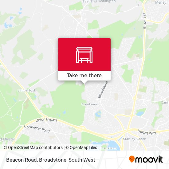 Beacon Road, Broadstone map