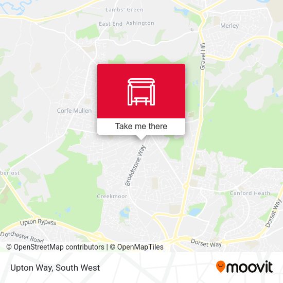 Upton Way map