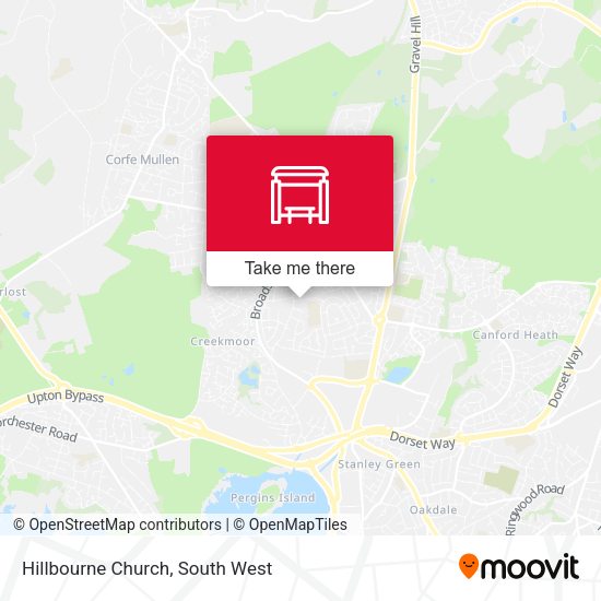 Hillbourne Church map