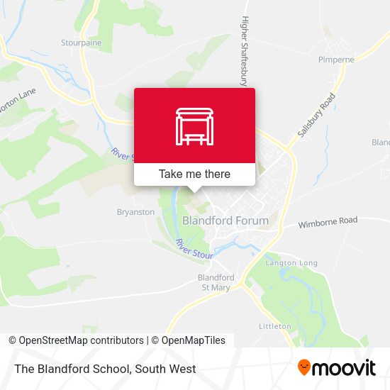 The Blandford School map