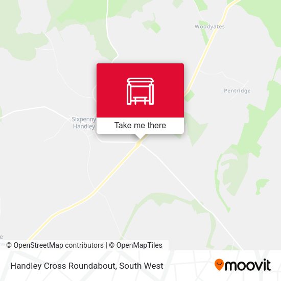 Handley Cross Roundabout map