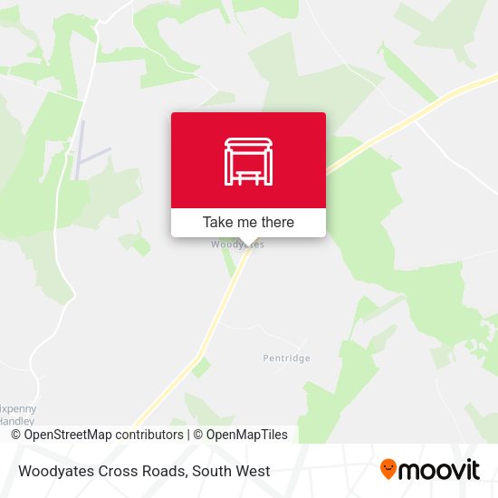 Woodyates Cross Roads map
