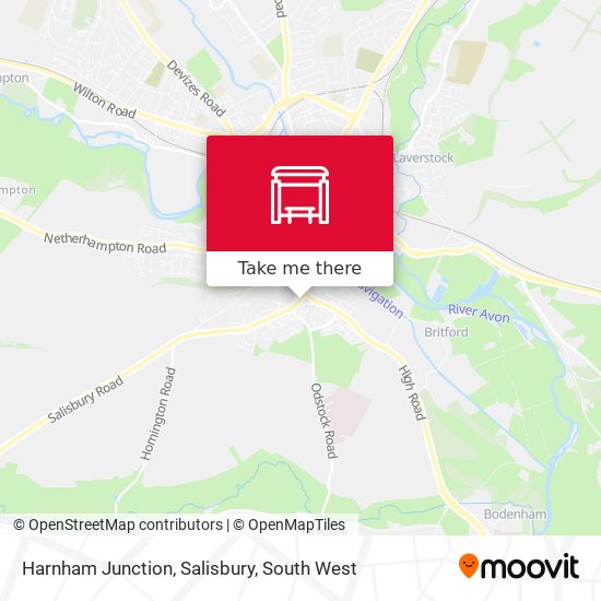 Harnham Junction, Salisbury map