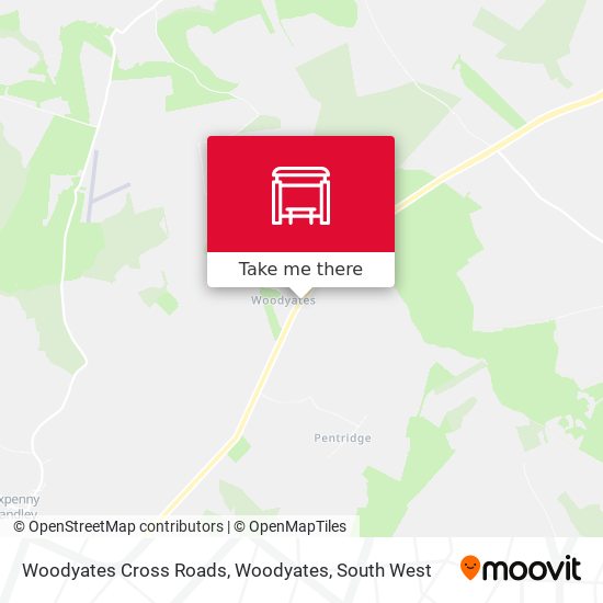 Woodyates Cross Roads, Woodyates map