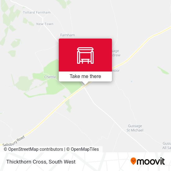Thickthorn Cross map
