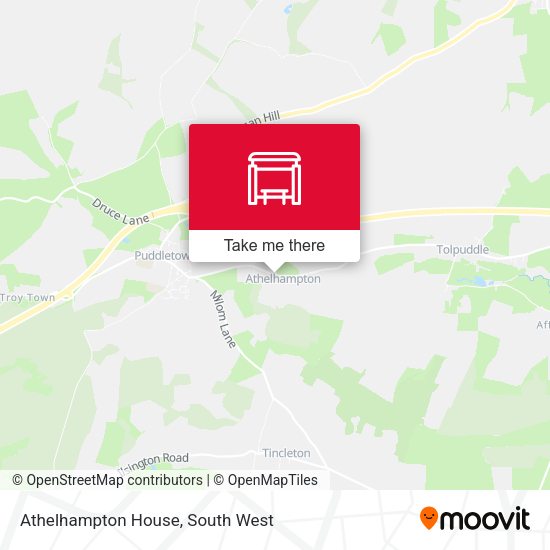 Athelhampton House map