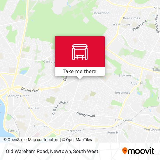 Old Wareham Road, Newtown map