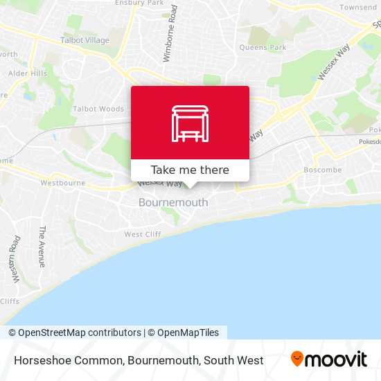 Horseshoe Common, Bournemouth map