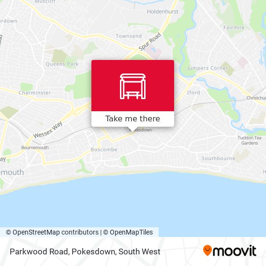 Parkwood Road, Pokesdown map