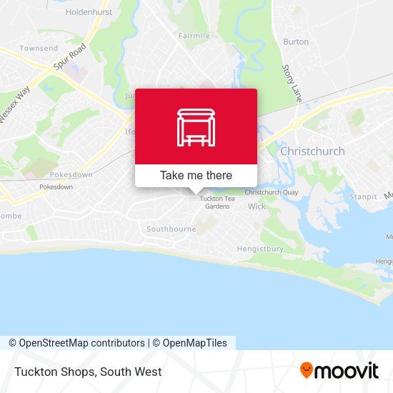 Tuckton Shops map