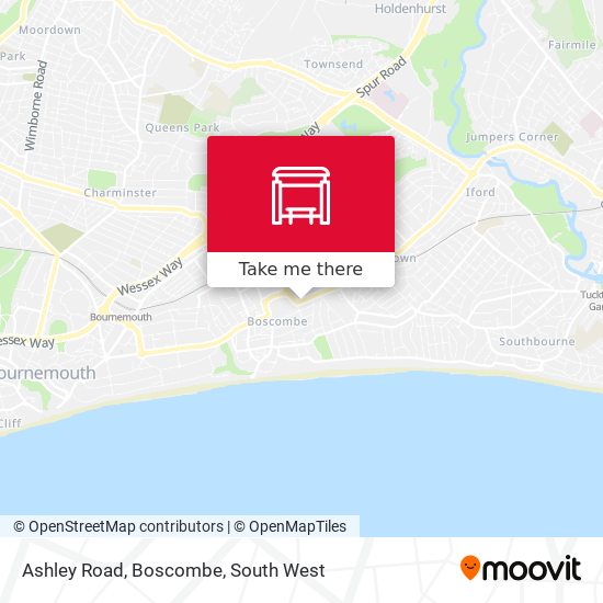 Ashley Road, Boscombe map
