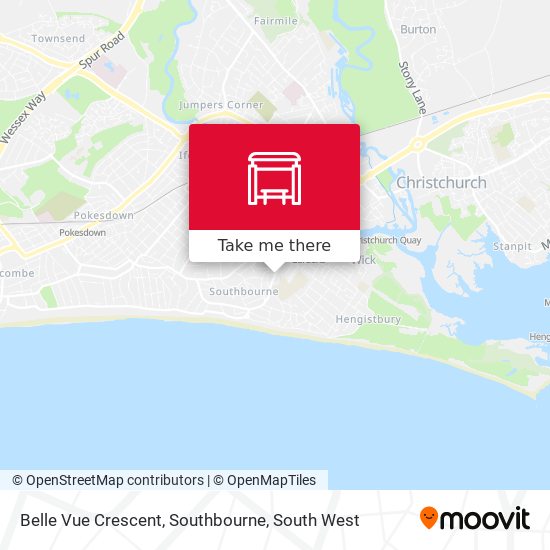 Belle Vue Crescent, Southbourne map