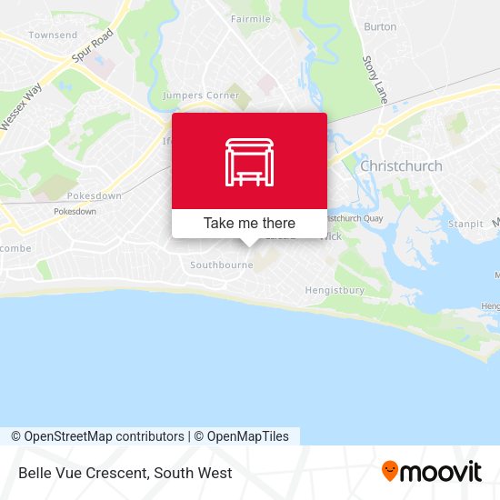 Belle Vue Crescent, Southbourne map