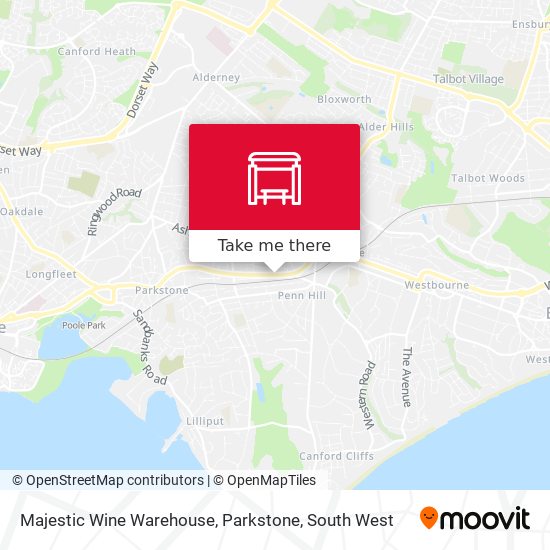 Majestic Wine Warehouse, Parkstone map