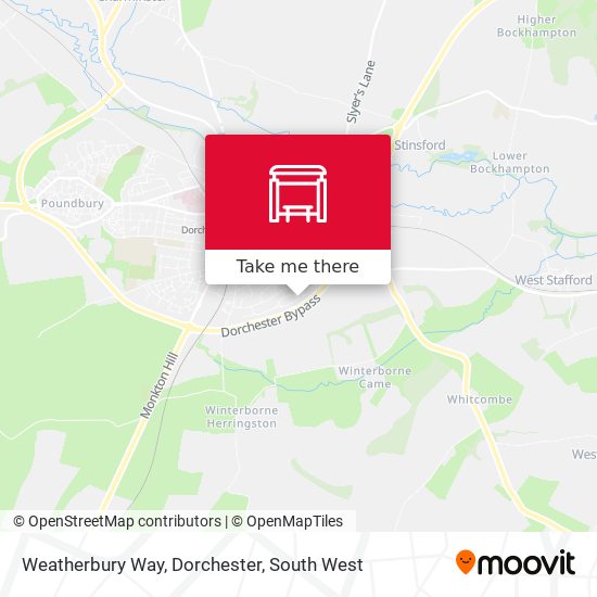 Weatherbury Way, Dorchester map