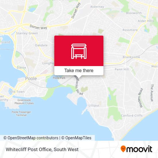 Whitecliff Post Office map