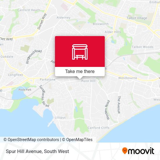 Spur Hill Avenue map
