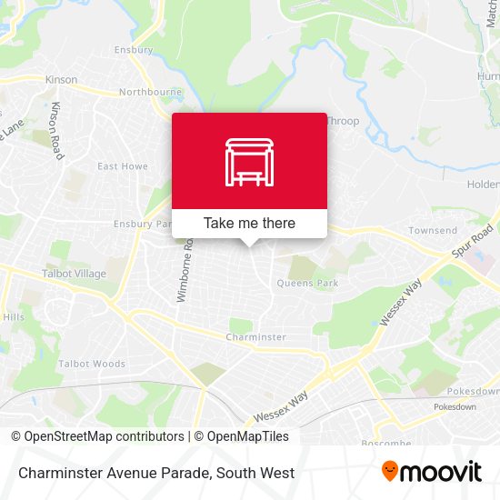 Charminster Avenue Parade map