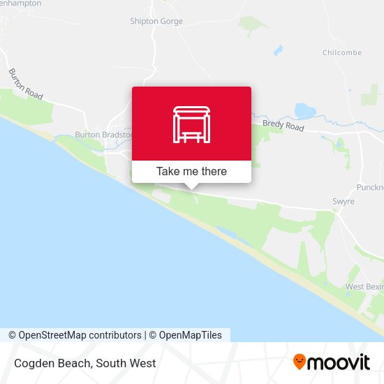 Cogden Beach map