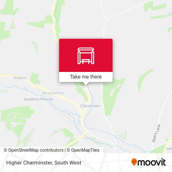 Higher Charminster map