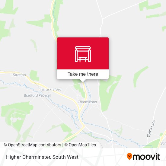 Higher Charminster map