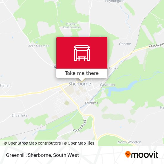 Greenhill, Sherborne map