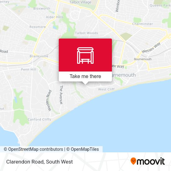 Clarendon Road map