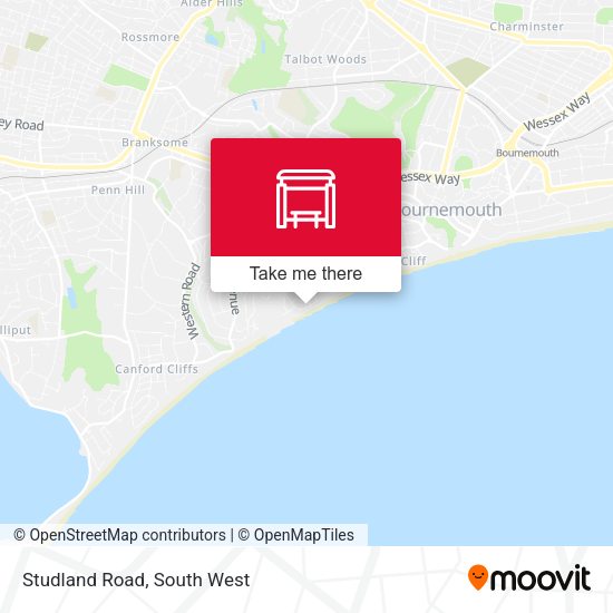 Studland Road map