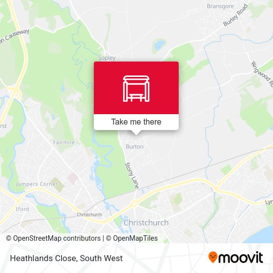 Heathlands Close map