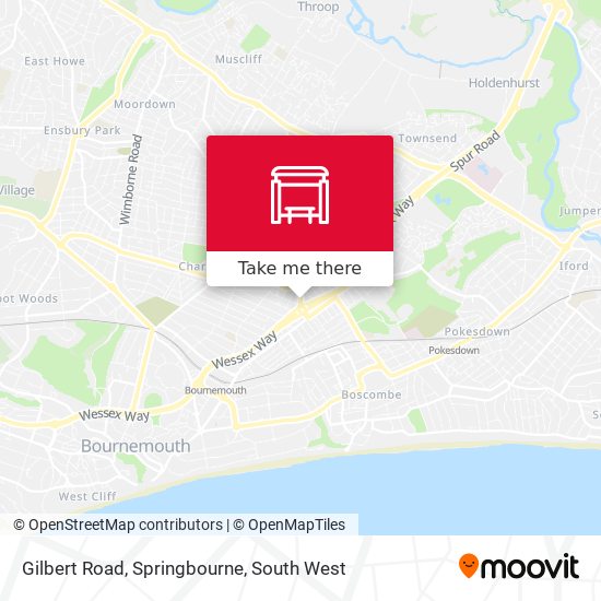 Gilbert Road, Springbourne map