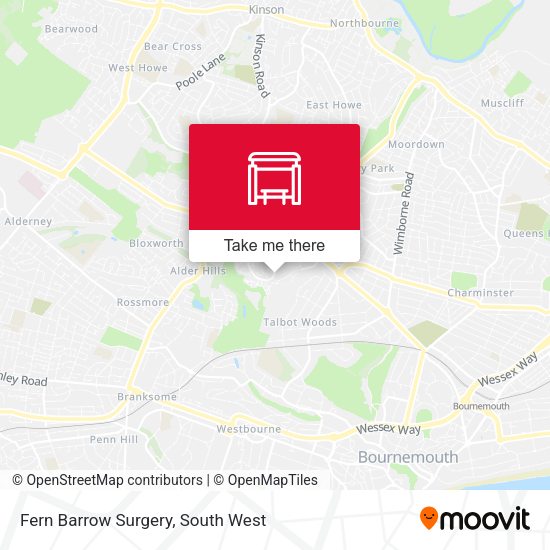 Fern Barrow Surgery map