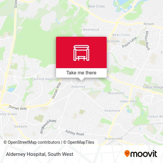 Alderney Hospital map