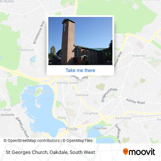 St Georges Church, Oakdale map