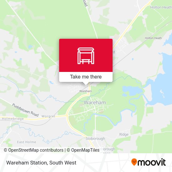 Wareham Station map