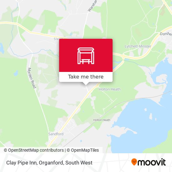 Clay Pipe Inn, Organford map