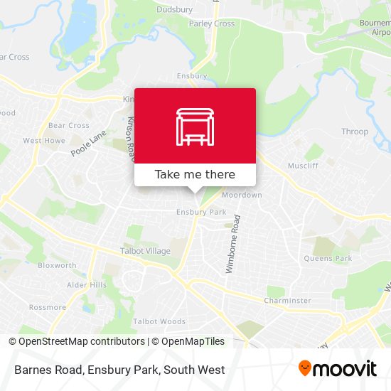 Barnes Road, Ensbury Park map