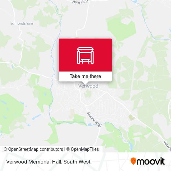 Verwood Memorial Hall map