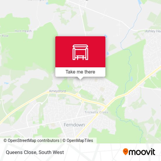 Queens Close map