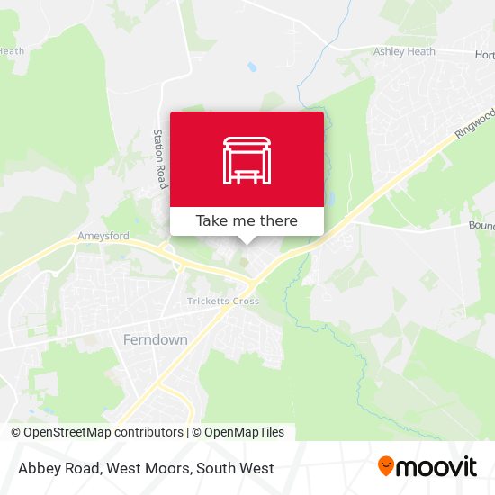 Abbey Road, West Moors map