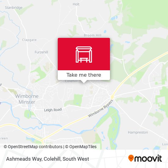 Ashmeads Way, Colehill map