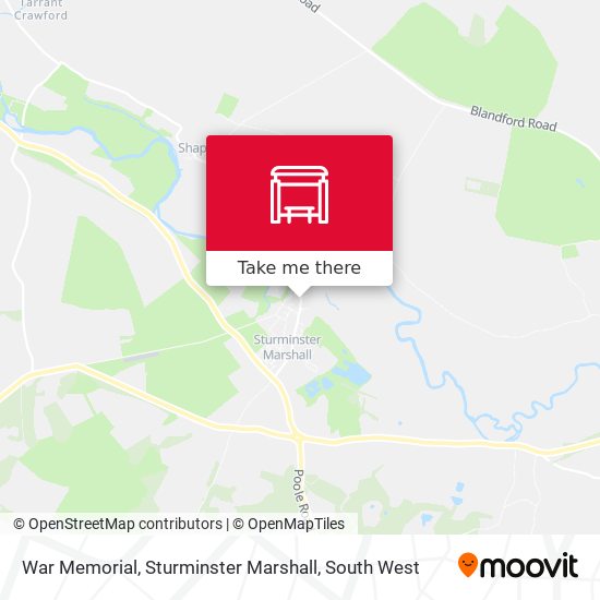 War Memorial, Sturminster Marshall map