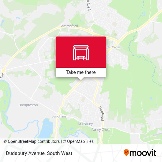 Dudsbury Avenue map