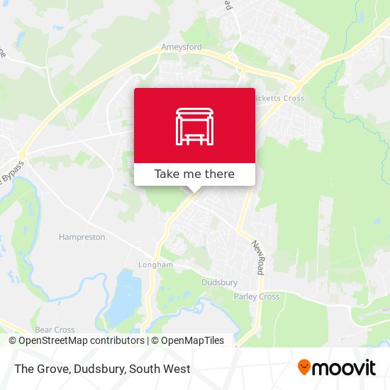 The Grove, Dudsbury map