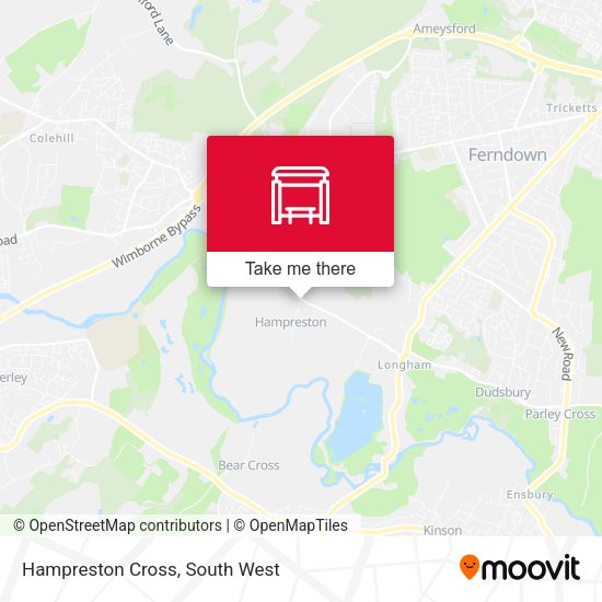 Hampreston Cross map