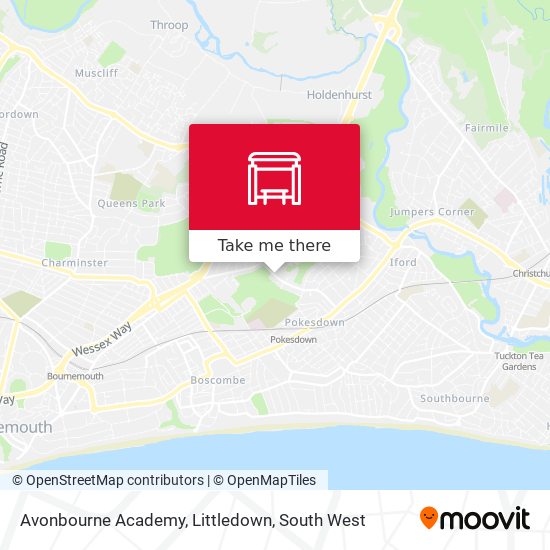 Avonbourne Academy, Littledown map