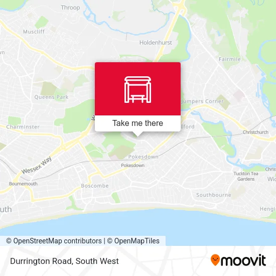 Durrington Road map