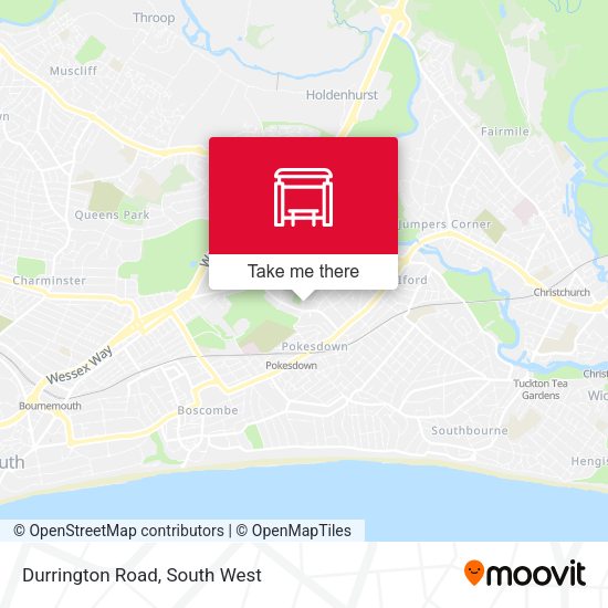 Durrington Road map